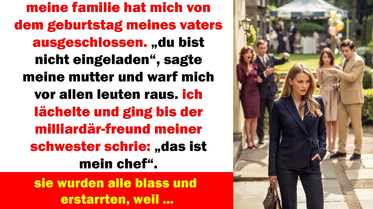 sie warfen mich raus – dann schrie der freund meiner schwester: „das ist mein chef!“ stille folgte.