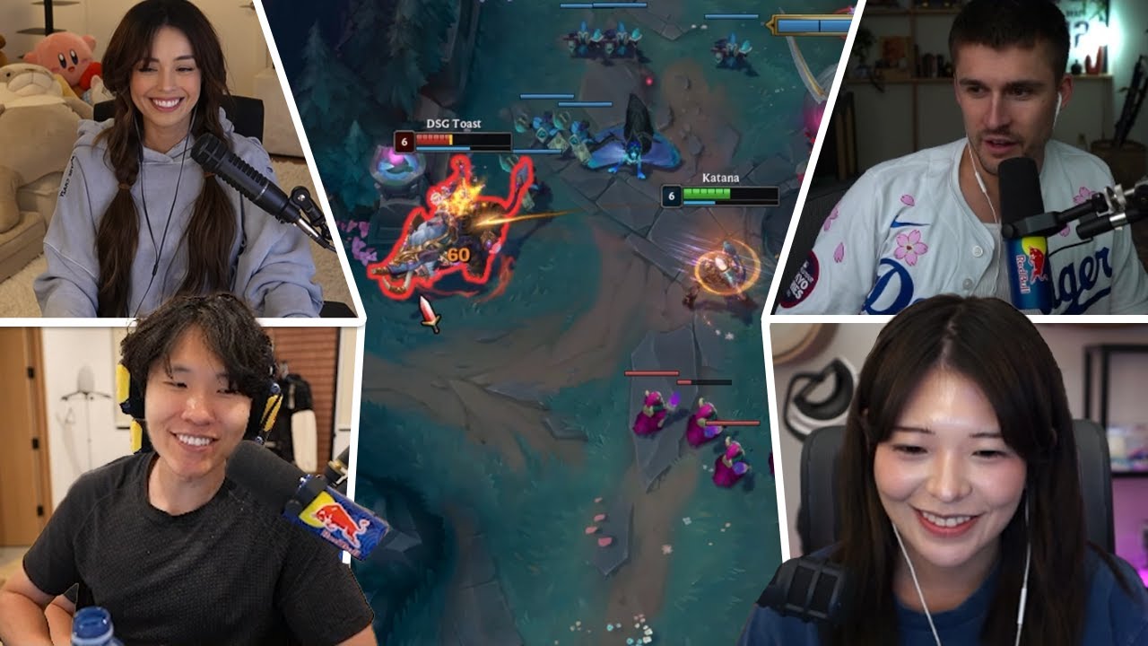 Team Miyoung & Ludwig vs Team DisguisedToast & Valkyrae in League of Legends