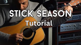 How to play Stick season | Guitar Tutorial + Lesson #stick_season #noahkahan #noah_kahan