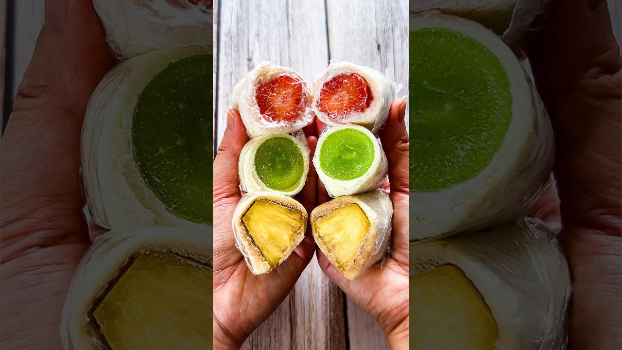 「ロールケーキみたい!」実は食パンで作れます。くるっと巻くだけのフルーツロールサンド / Fruit Roll Sandwich
