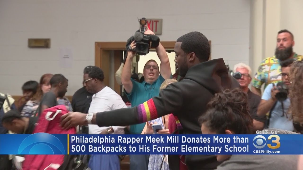 Meek Mill Donates Backpacks to Students in Philadelphia
