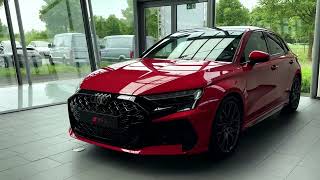 2025 Audi RS3 Facelift - Matrix LED DRLs &amp; Track‑Sharpened Chassis in Premium Hot Sedan