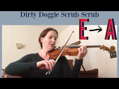 "Dirty Doggie Scrub Scrub" - open string rhythms with the bow