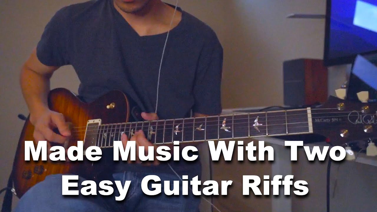 Made music with two easy guitar riffs and added intro and solo. - YouTube