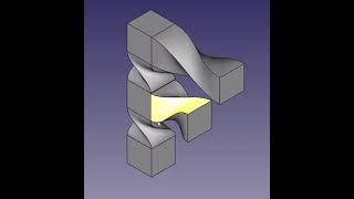 Full Parametric Twisted F in FreeCAD