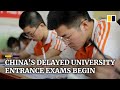 China starts delayed gaokao university entrance exams with coronavirus protections in place