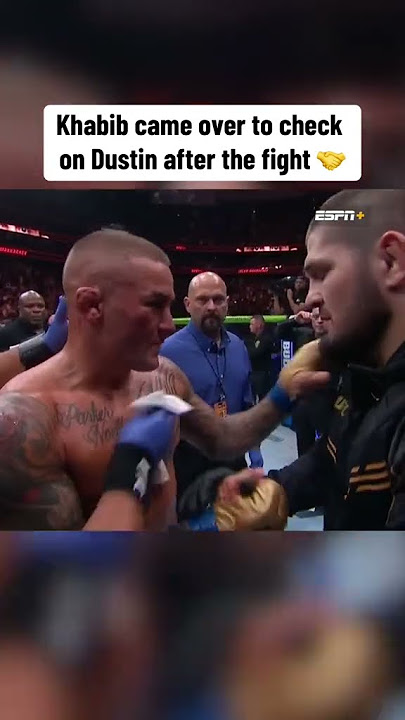 Khabib came to check on Poirier 👀 #UFC302