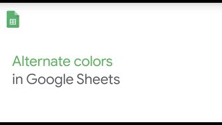 Alternate Colors On Your Spreadsheet In Google Sheets