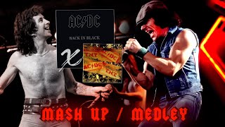 AC/DC - Shoot To The Top | 50th Birthday: Mash Up of Bon Scott Vocals over Brian Johnson Era Song