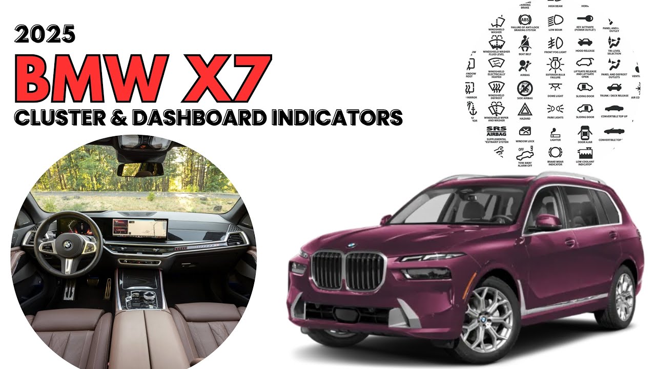 2025 BMW X7 Cluster Display & Dashboard Warning Indicators guide - YouTube