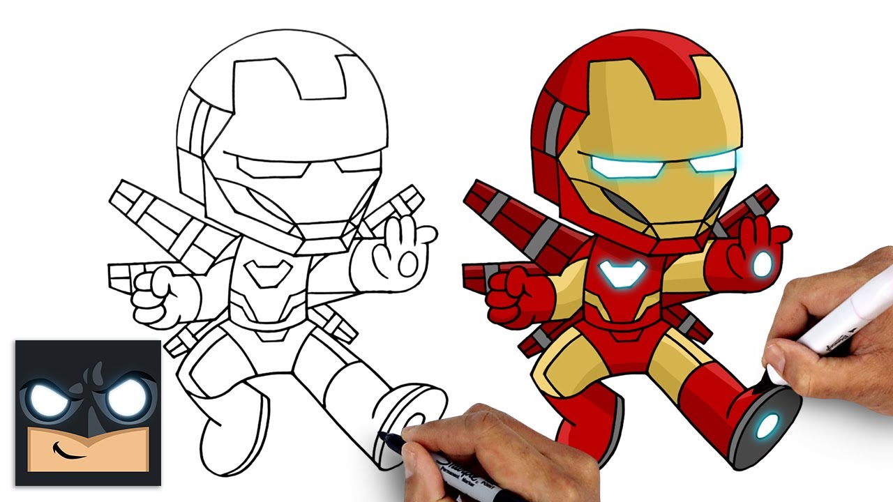 Learn How to Draw Iron Man Iron Man Step by Step  Drawing Tutorials
