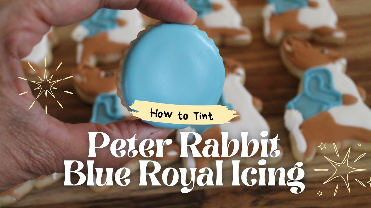 How to tint Peter Rabbit blue royal icing #royalicingcookies # ...