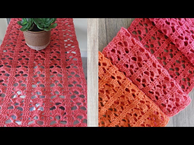 Crochet Easy Pattern | #crochetscarf #crochettablerunner  #crochetworldcreations - YouTube