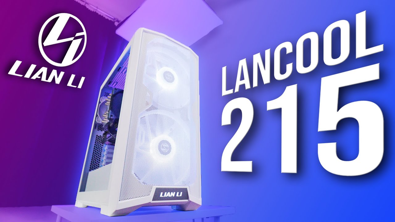 LIAN LI LANCOOL 215 W White Steel / Tempered Glass ATX Mid Tower Computer  Case- 840353041738