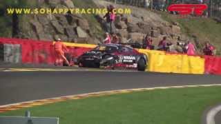 Spa 24H 2013 Race Crash Nissan Gtr At Eau Rouge