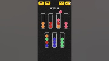 Ball Sort Puzzle Level 27 Walkthrough [16 Moves!]
