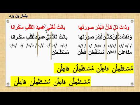 مدخل إلى علم العروض تقطيع عروضي على وزن البحر البسيط