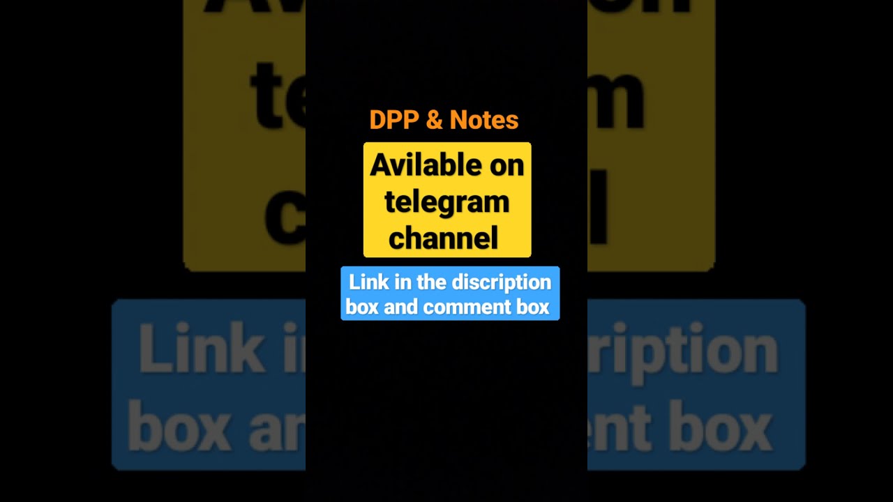 Dpp And Notes Available On Telegram Youtube