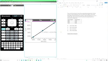 TI Nspire Scatter Plot Example