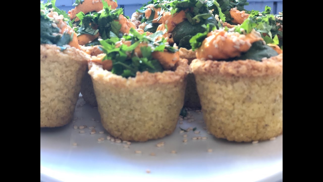 Canastas De Mijo Rellenas de Mousse de Espinacas