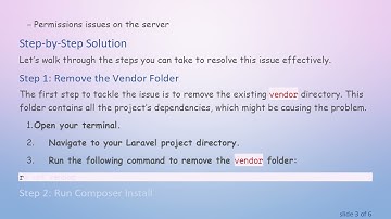 Resolving the Composer Update Issue in Laravel