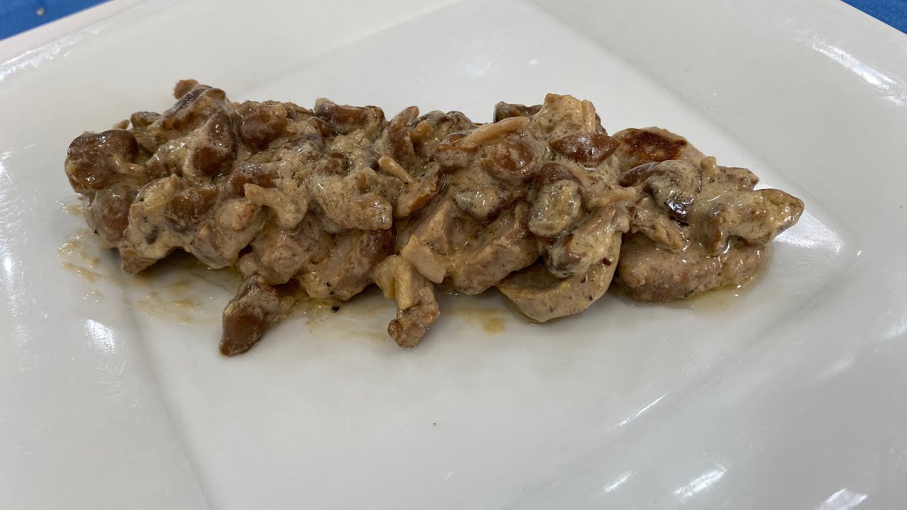 Filet de porc amb salsa de mostassa i moixernons