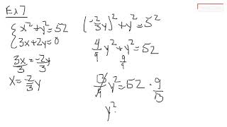 Nonlinear Systems of Equations  (Solve Algebraically) part 1