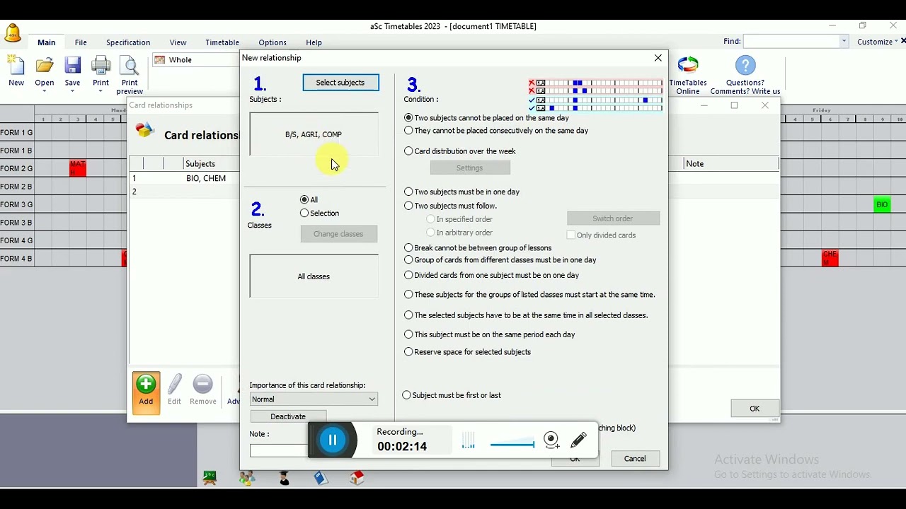 HOW TO CREATE DIVISION ON ASC TIMETABLE SOFTWARE. FOR INSTALLATION 0740554576