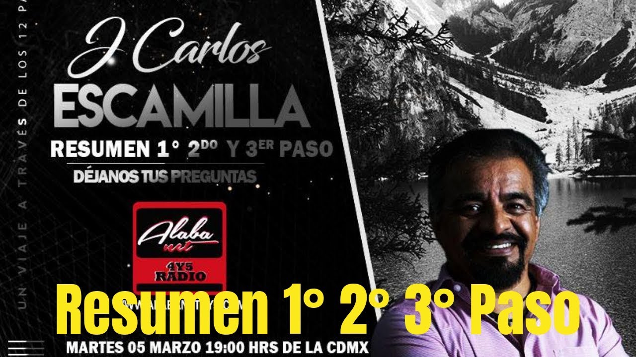 *Psic Carlos Escamilla UN VIAJE A TRAVÉS DE LOS 12 PASOS 2019  4A PARTE RESUMEN 1° 2° 3° PASO