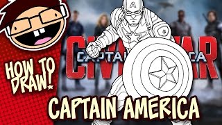 How to Draw CAPTAIN AMERICA Captain America Civil War Narrated Easy Step-by-Step Tutorial
