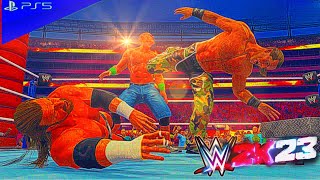 WWE 2K23 - John Cena vs. Triple H vs. Shawn Michaels - Triple Threat Match at WrestleMania | PS5™