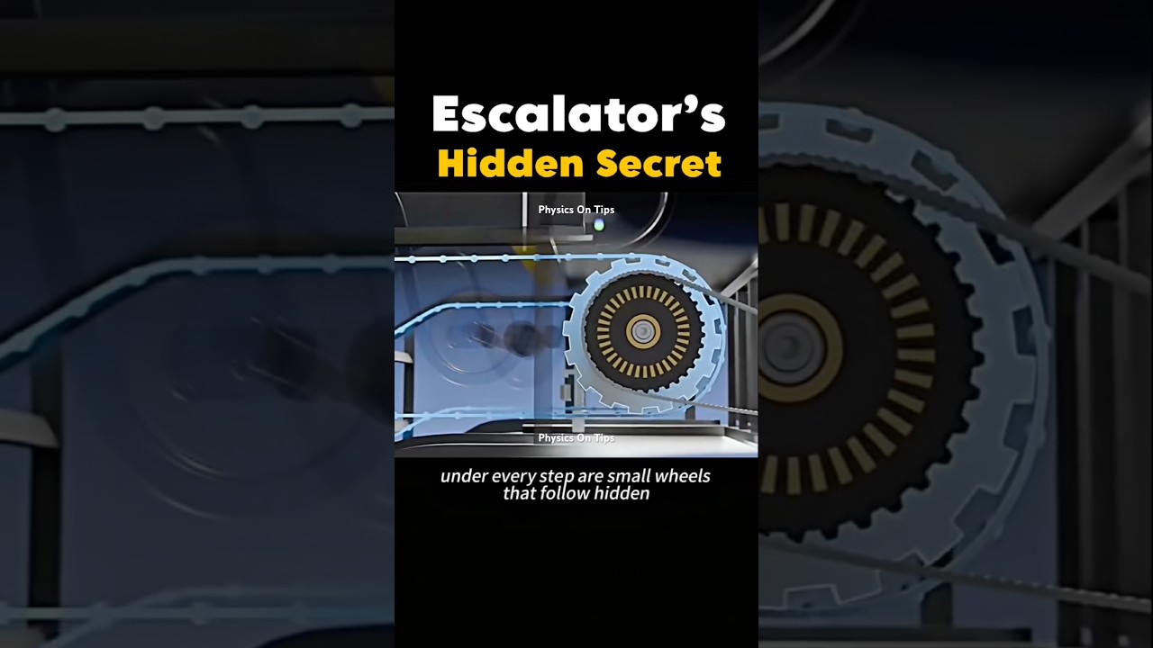 Escalator’s mechanics #physicsontips #experiements  #amazing #space #impressive  #dimensions #shape