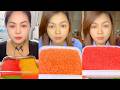 Color Split Roe Tray with Orange and Bright Red Roe