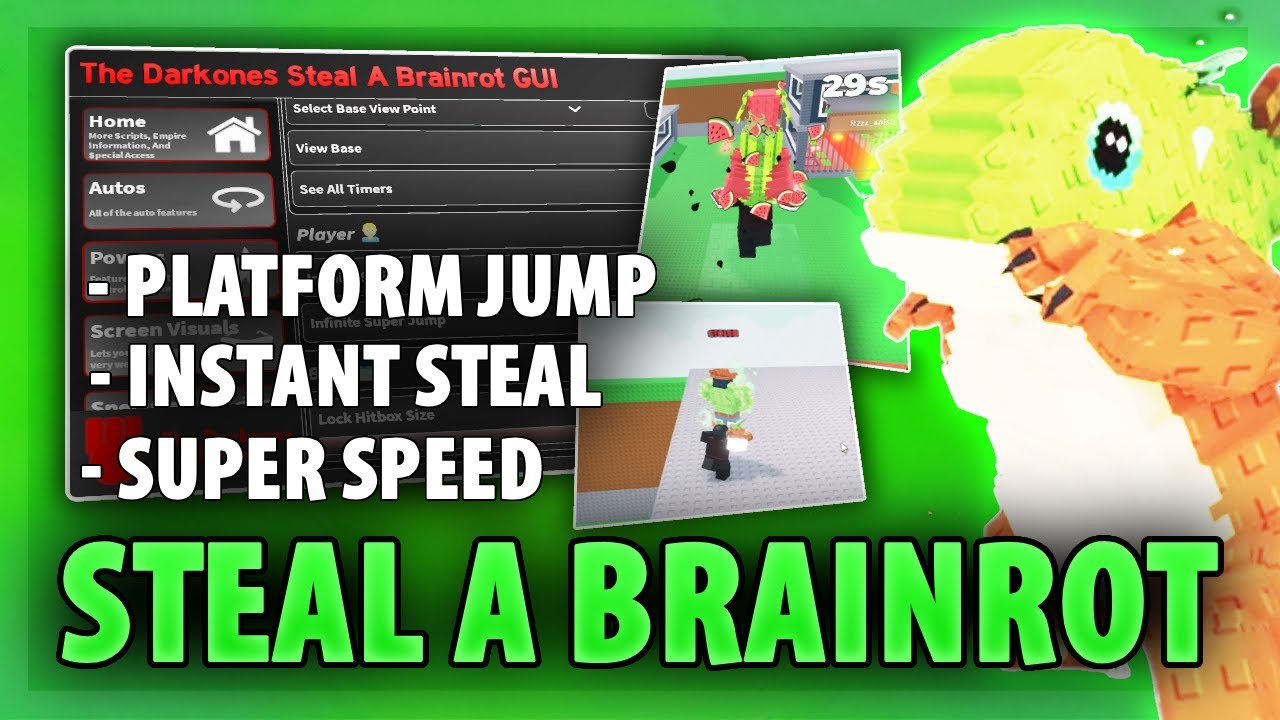 *NEW* Steal A Brainrot Script With PLATFORM JUMP + Instant Steal ...