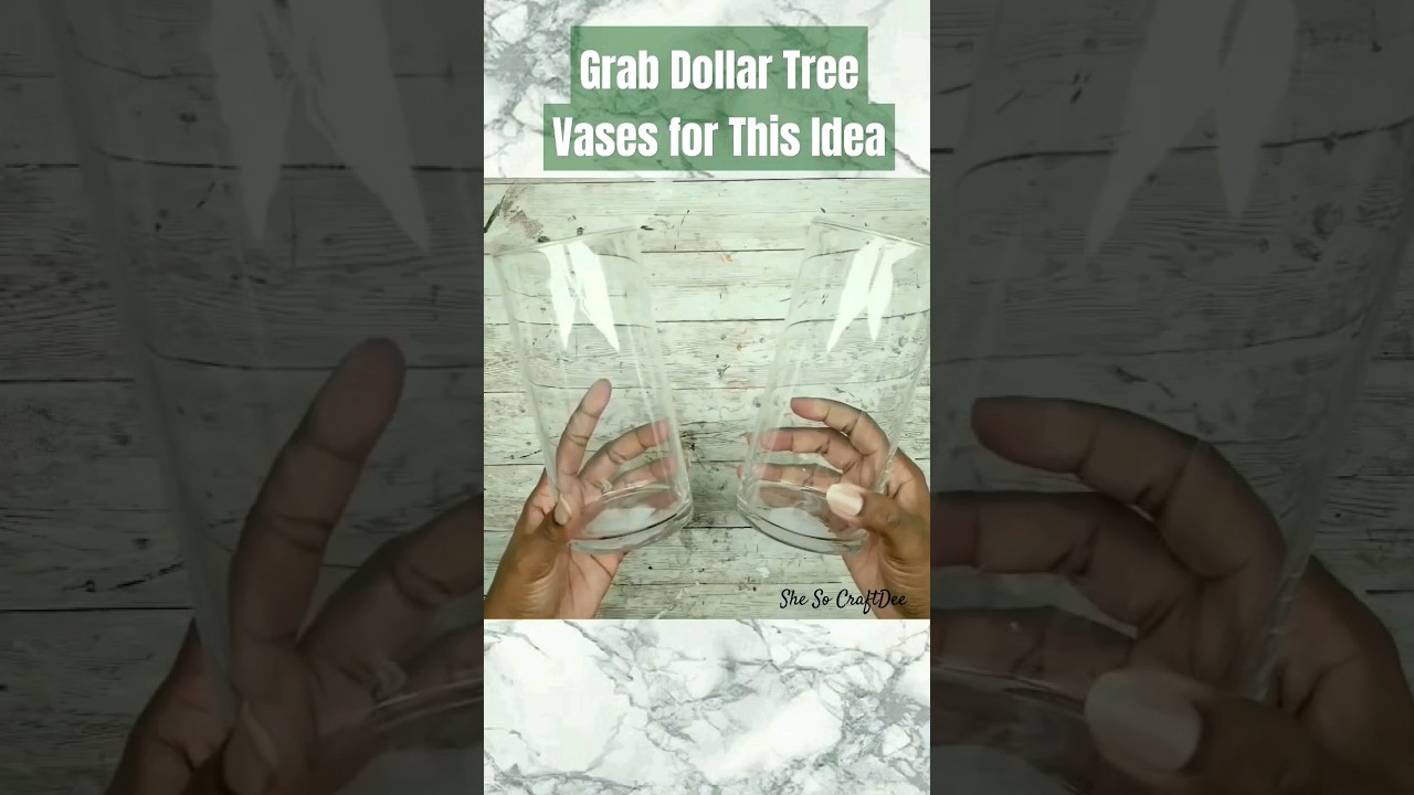 🔥 Give Dollar Tree Glass Vases a Wood and Frosted Look Easy! 