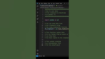 How to save data from clipboard to Dataframe in Pandas #python