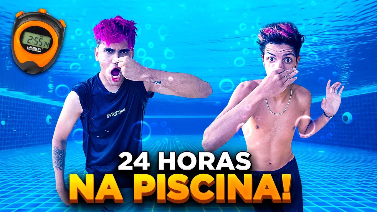 PASSEI 24 HORAS NA PISCINA COM O LEOZINHO