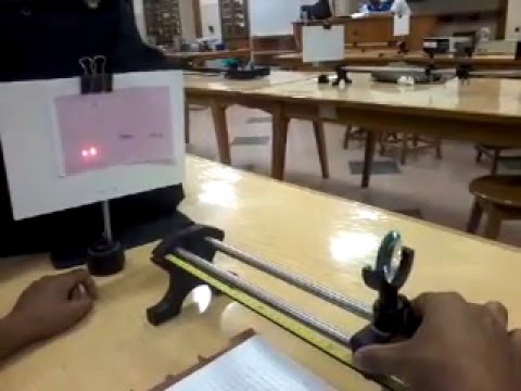 ايجاد الطول الموجي لهدبة المضيئة كاملة