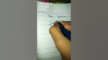 Faria Signature #like #subscribe #youtubeshorts #viral #shorts #comment your other names