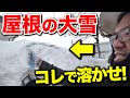 【庭の池】屋根の大雪にアレを使ってみる