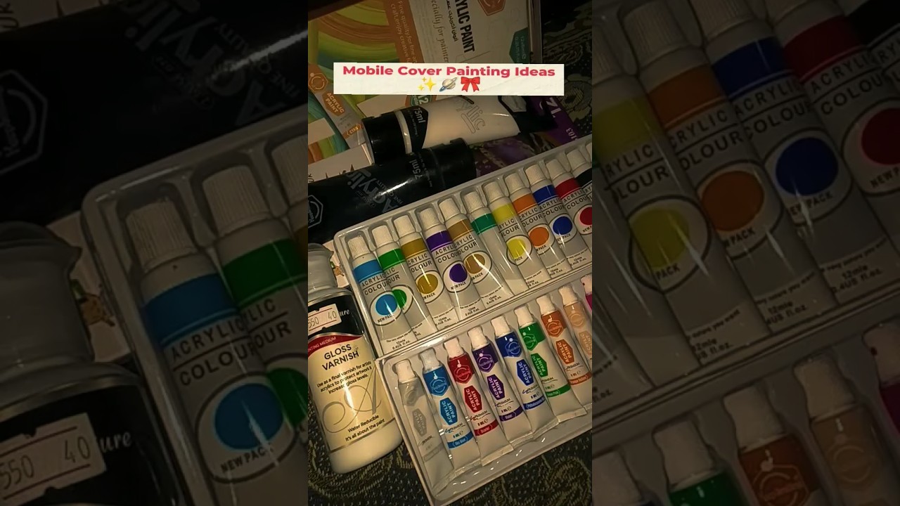 Mobile cover painting ideas... Beautiful mobile cover painting... Simple mobile cover painting ideas