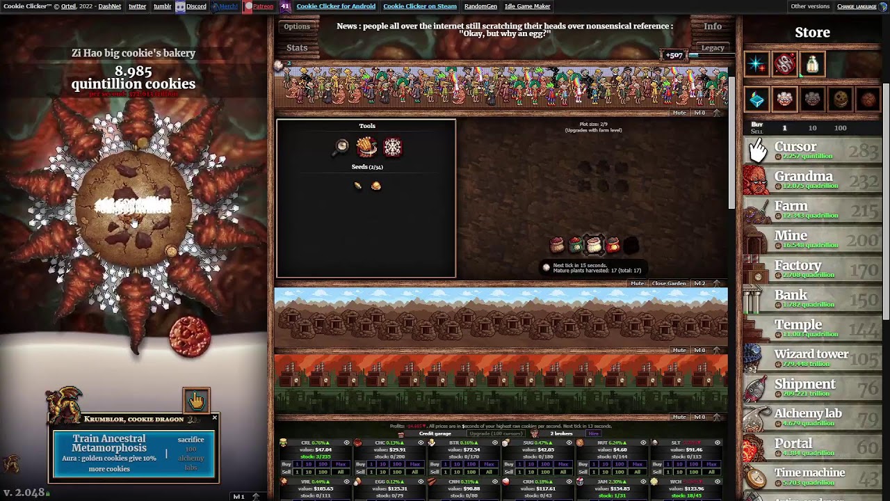 cookie clicker (btw i will be using a auto clicker) not looking at chat most of the time