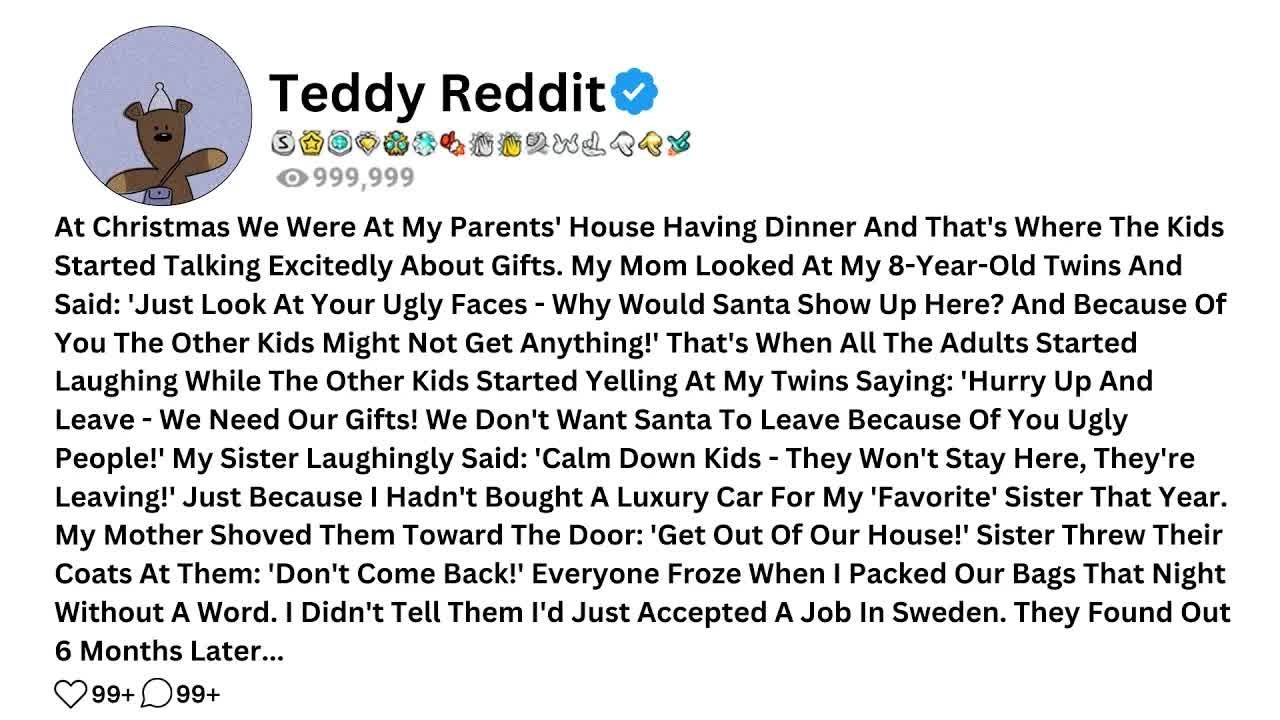 At Christmas We Were At My Parents' House Having Dinner And That's Where The