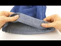 Jeans are too long, shorten it with this sewing method while Keeping The Original Hem | Sewing Tips