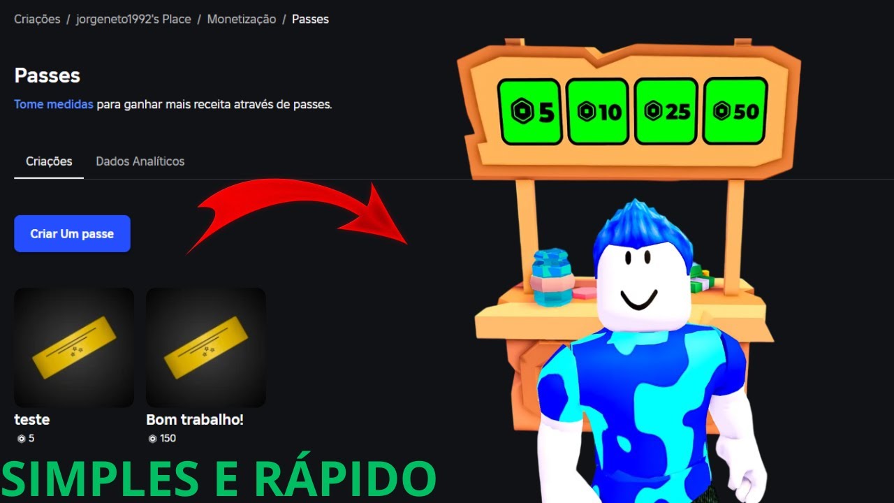 Como Criar GamePass (Passe de Jogo) - Pls Donate Roblox 2025 - YouTube