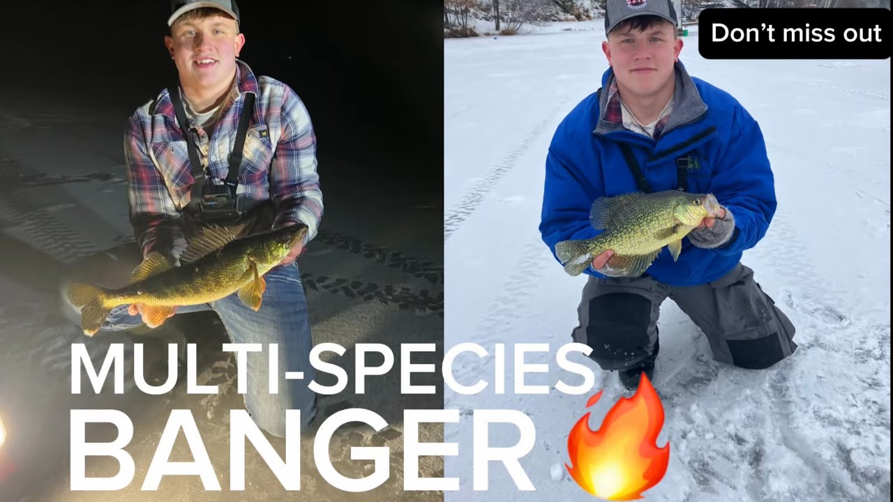 MY FIRST EVER WALLEYE THROUGH THE ICE ??? Slab crappies too ??? Best day of the year !!!
