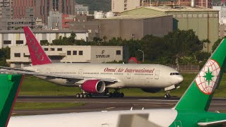 Omni Air 777 Rejected Take-off RTO today at Taipei Taoyuan Airport N846AX