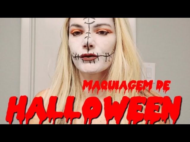 MAQUIAGEM DE CAVEIRA: Mexicana e Simples!  Halloween makeup scary,  Halloween makeup diy, Halloween makeup