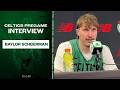 Baylor Scheierman Reacts to Jaylen Brown's "Big Shot Bob" Nickname | Celtics Pregame