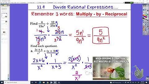 11.4 Dividing Rational Expressions